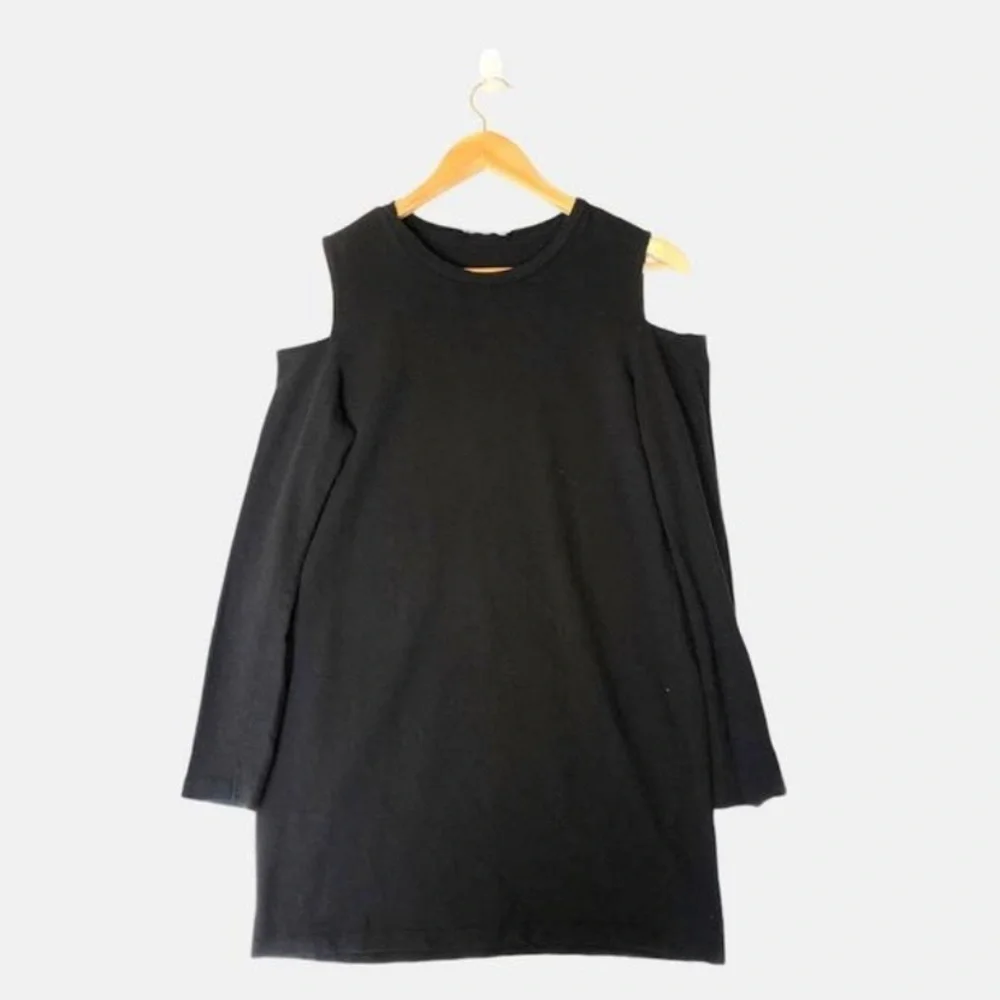 NWT Zara Ribbed W&B Cold Shoulder Dress - Picture 2 of 6